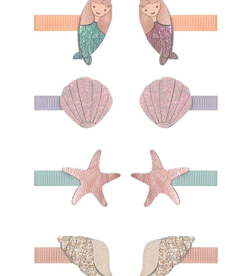 Mimi & Lula Hårclips - 8-pak - 3 cm - Mermaid Sealife