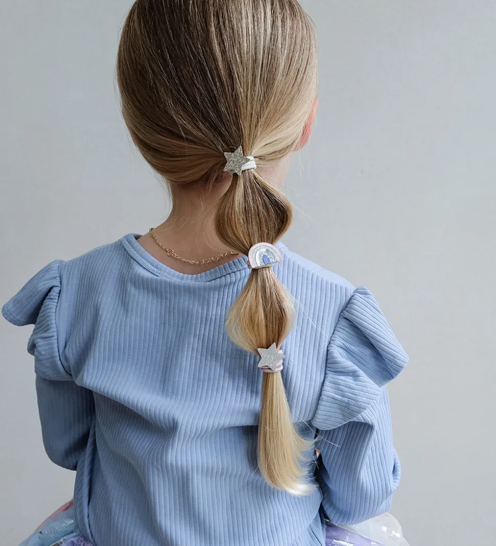 Mimi & Lula Hårelastikker - 6-pak - Rainbow & Star Celeste