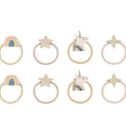 Mimi & Lula Hårelastikker - 8-pak - Mini Unicorn Celeste