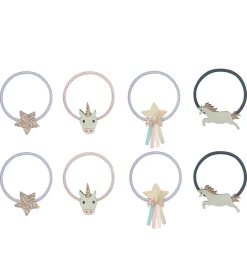 Mimi & Lula Hårelastikker - 8-pak - Unicorn Little Prince