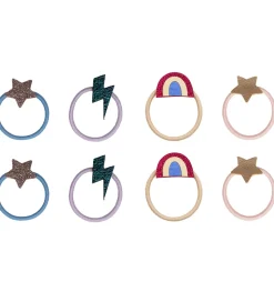 Mimi & Lula Hårelastikker - 8-pak - Mini Rainbow Dancing Queen