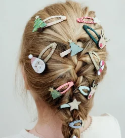 Mimi & Lula Hårklips - 8-pak - Mini Santa Christmas