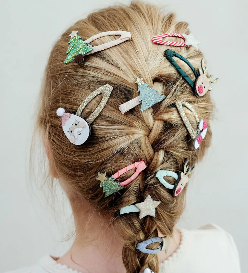 Mimi & Lula Hårklips - 8-pak - Mini Santa Christmas