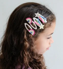 Mimi & Lula Hårspænder - 4-pak - 5 cm - Disco Over The Ranbow Da