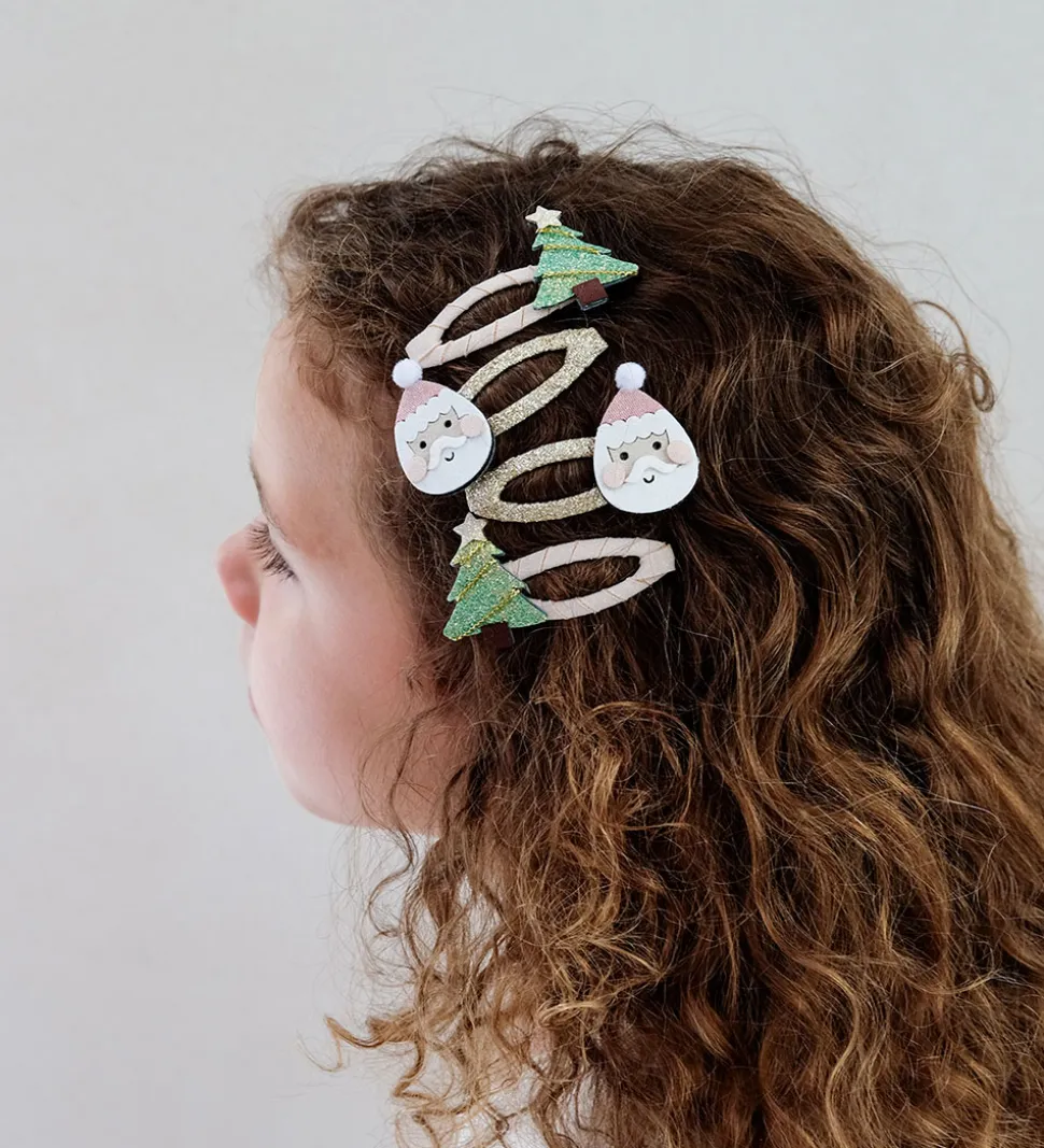 Mimi & Lula Hårspænder - 4-pak - Santa & Tree Christmas