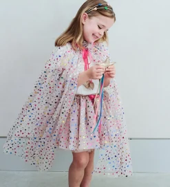 Mimi & Lula Kappe - Tyl - Beige Rainbow Hearts