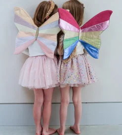 Mimi & Lula Tylskørt - Beige Rainbow Hearts