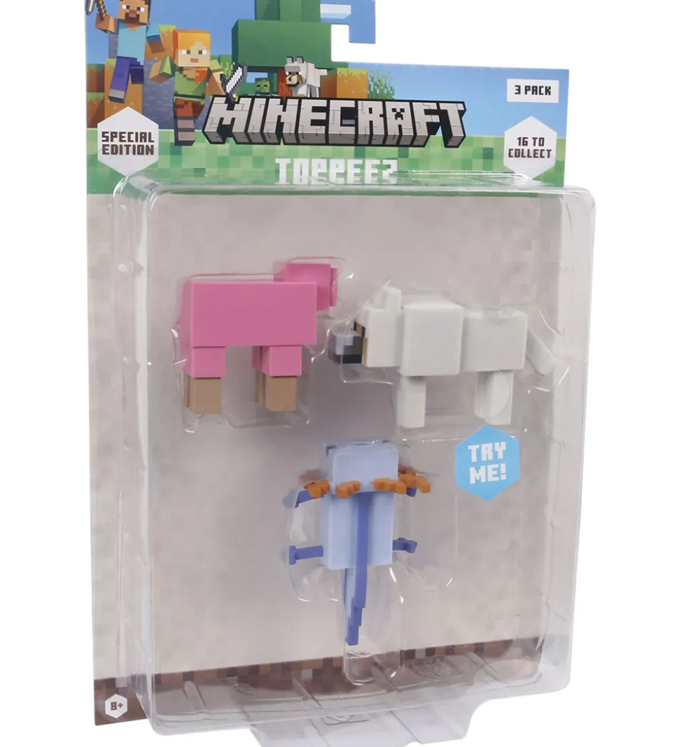 Minecraft Legetøjsfigurer - 3D Special Edition - 3-pak