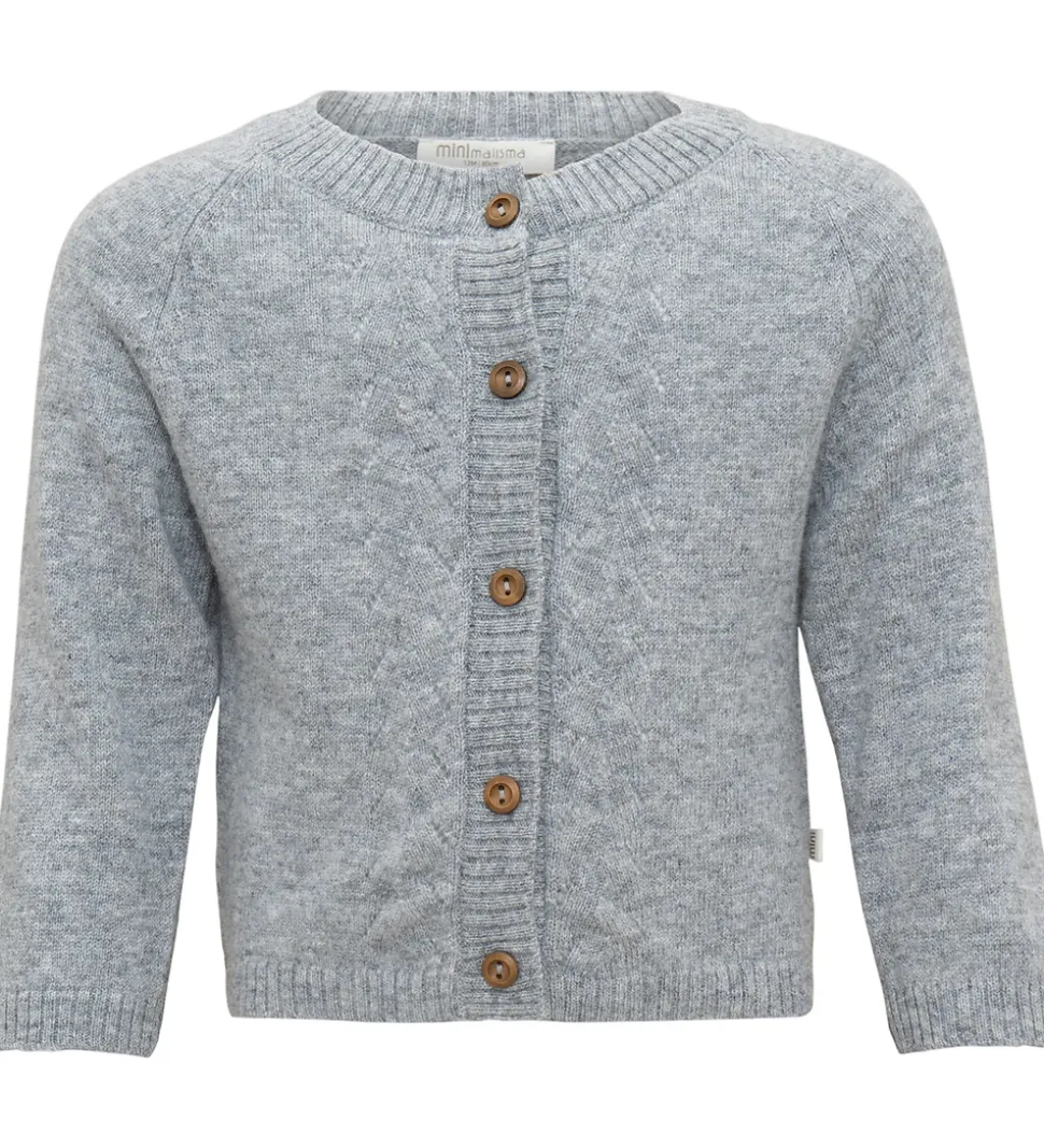 Minimalisma Cardigan - Inka - Uld- Gråmeleret