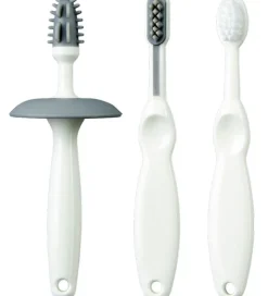 Mininor Tandbørstesæt - 3 Dele - Hvid/Grå
