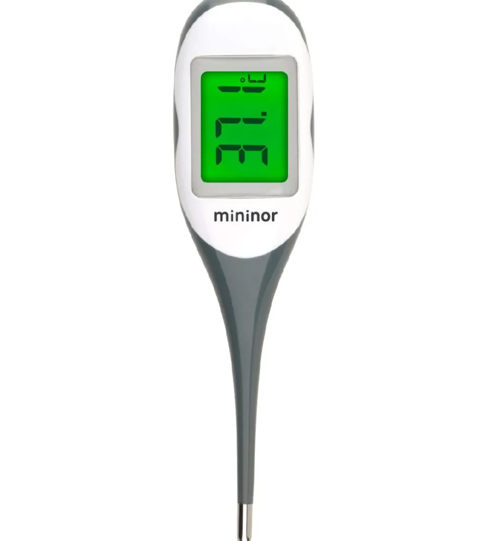 Mininor Termometer - Digitalt og m. Farver - Grå