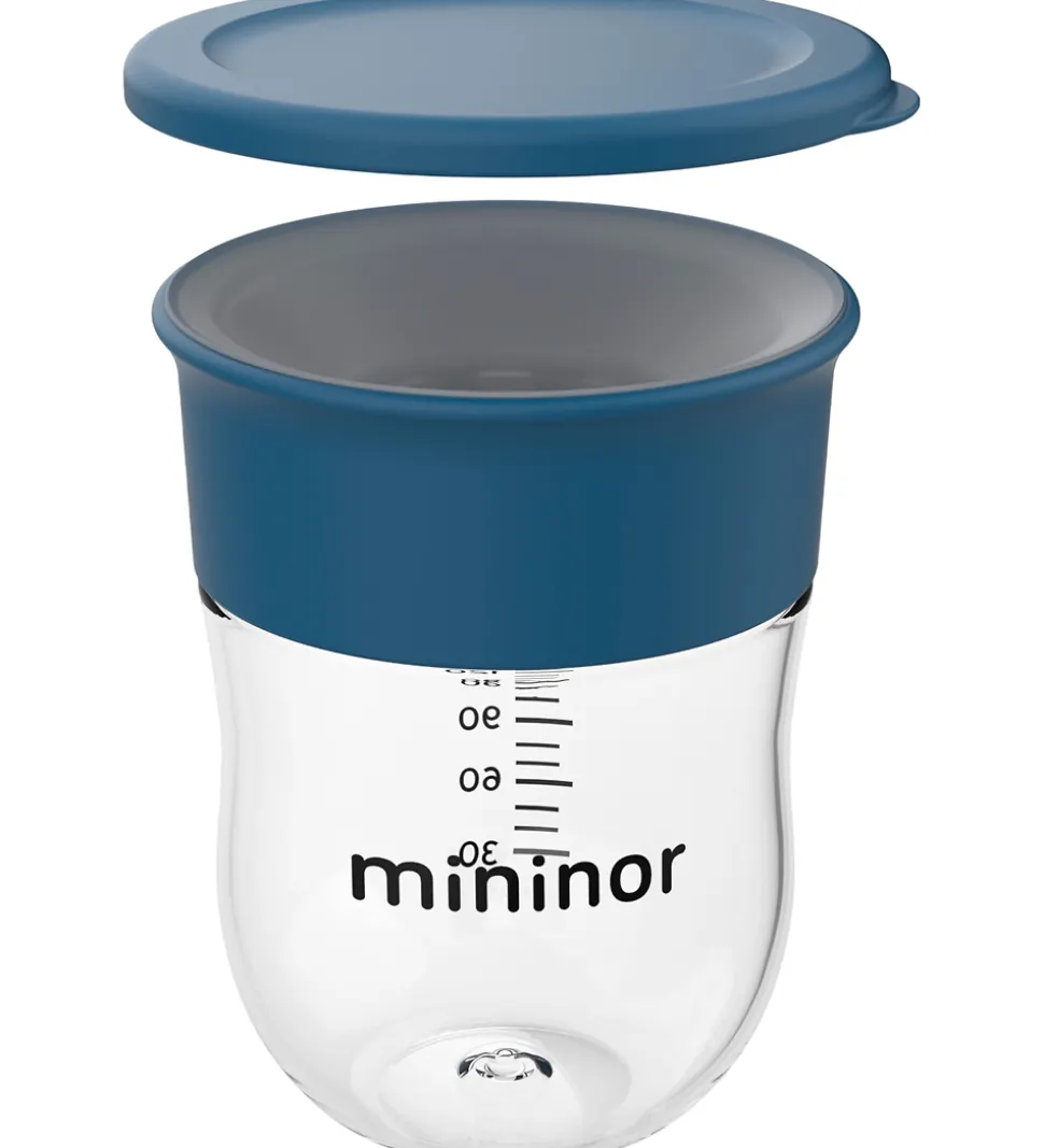 Mininor Træningskop m. Låg - Training - 220 ml - Blåhval