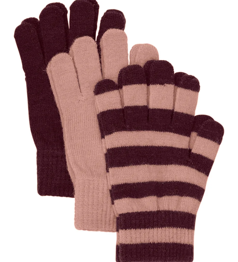 Minymo Handsker - 3-pak - Uld - Catawba Grape