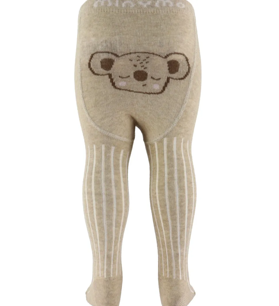 Minymo Strømpebukser - Rib - Silver Mink
