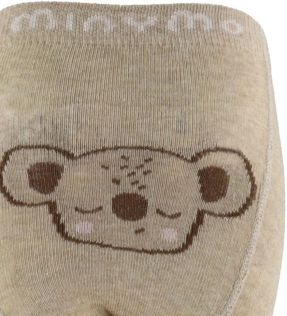 Minymo Strømpebukser - Rib - Silver Mink