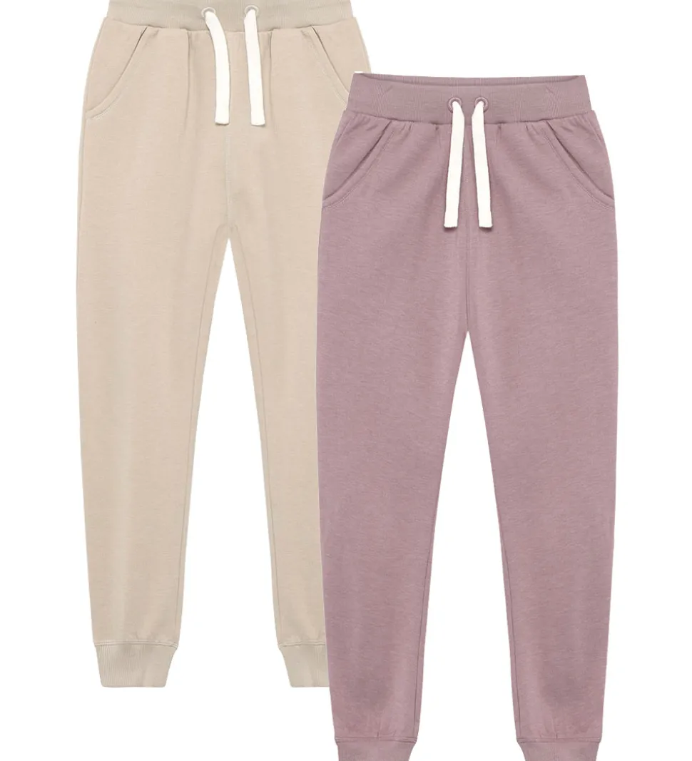 Minymo Sweatpants - 2-pak - Elderberry