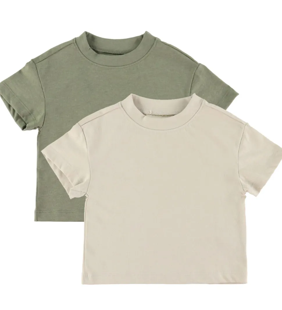 Minymo T-shirts - Loose Fit - 2-pak - Vetiver
