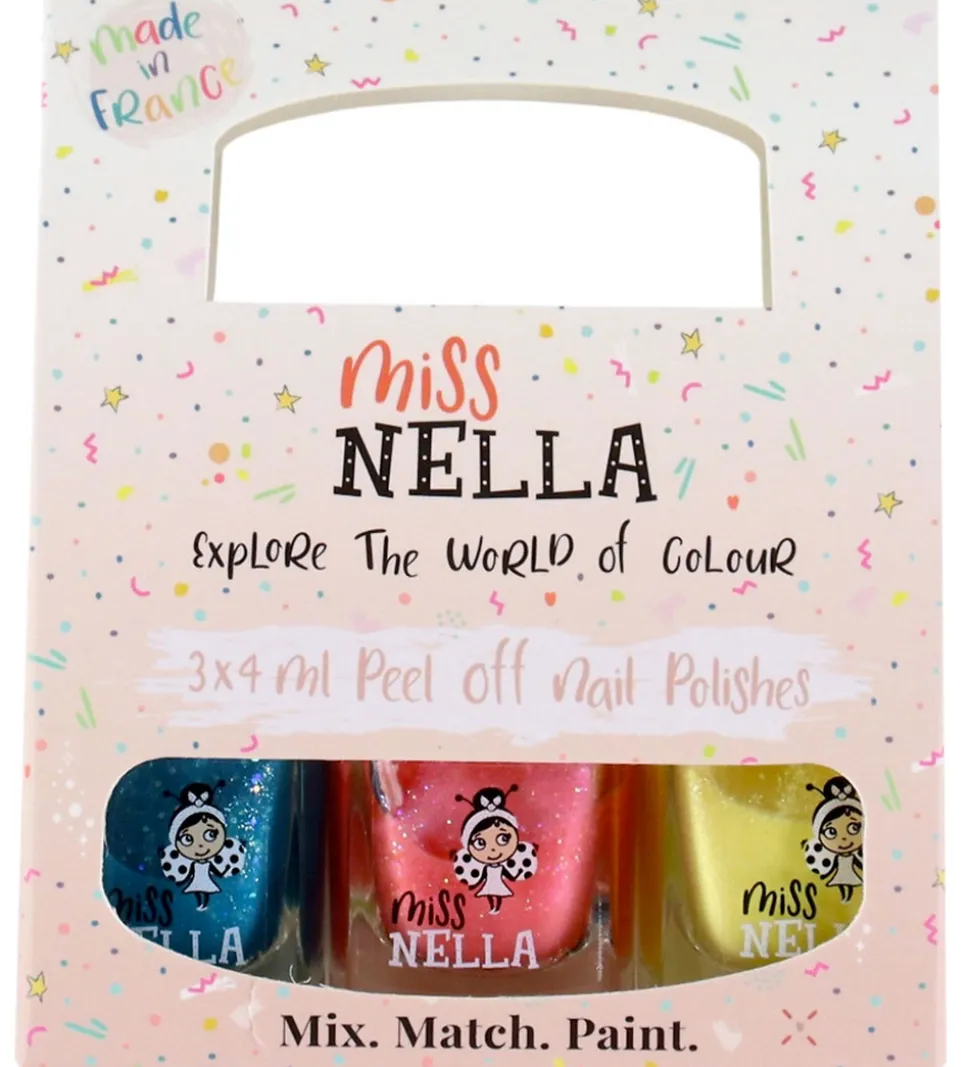 Miss Nella Neglelak - 3-pak - Klare Farver