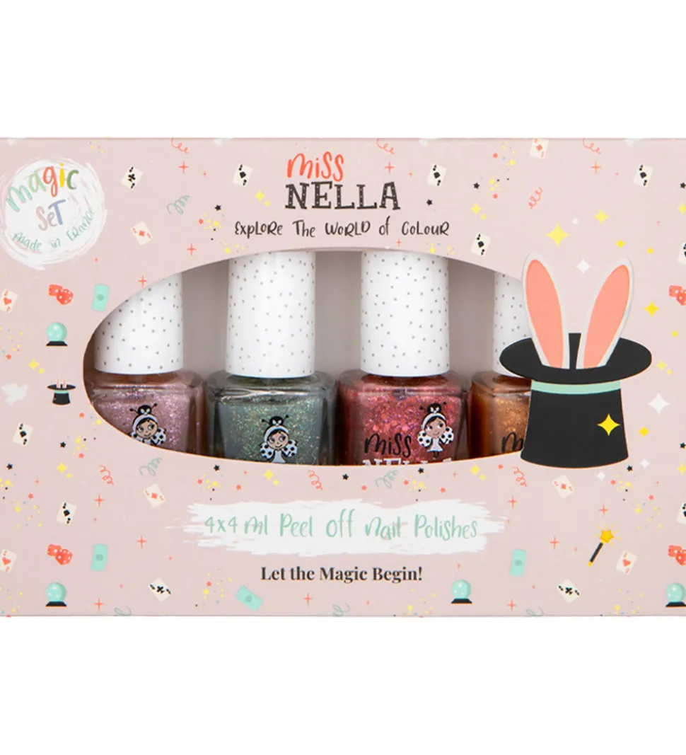 Miss Nella Neglelak - 4-pak - Pink & Green