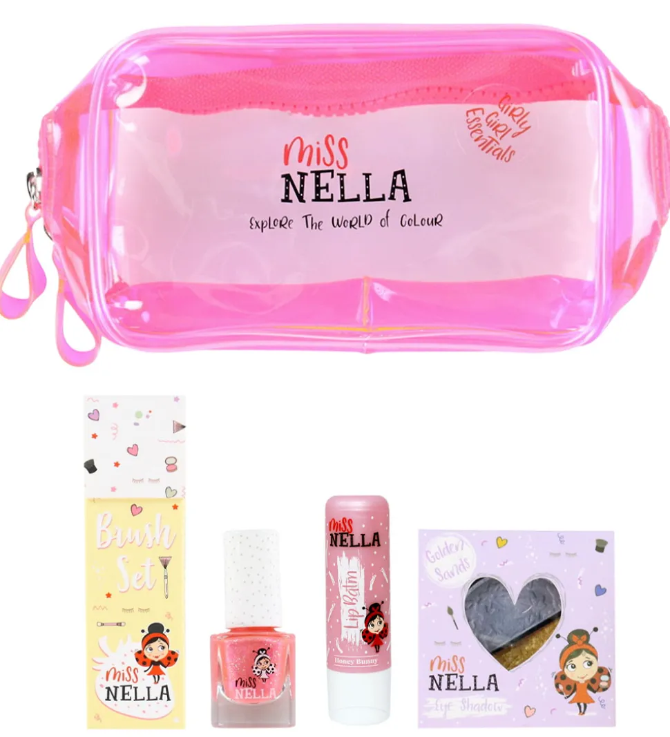 Miss Nella Sminketaske m. Indhold - Girly Girl Pink