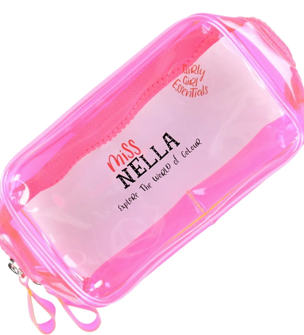 Miss Nella Sminketaske m. Indhold - Girly Girl Pink