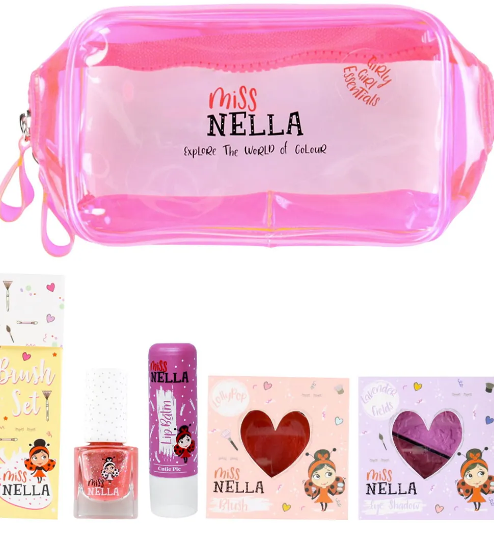 Miss Nella Sminketaske m. Indhold - Pink Glamorous Picks