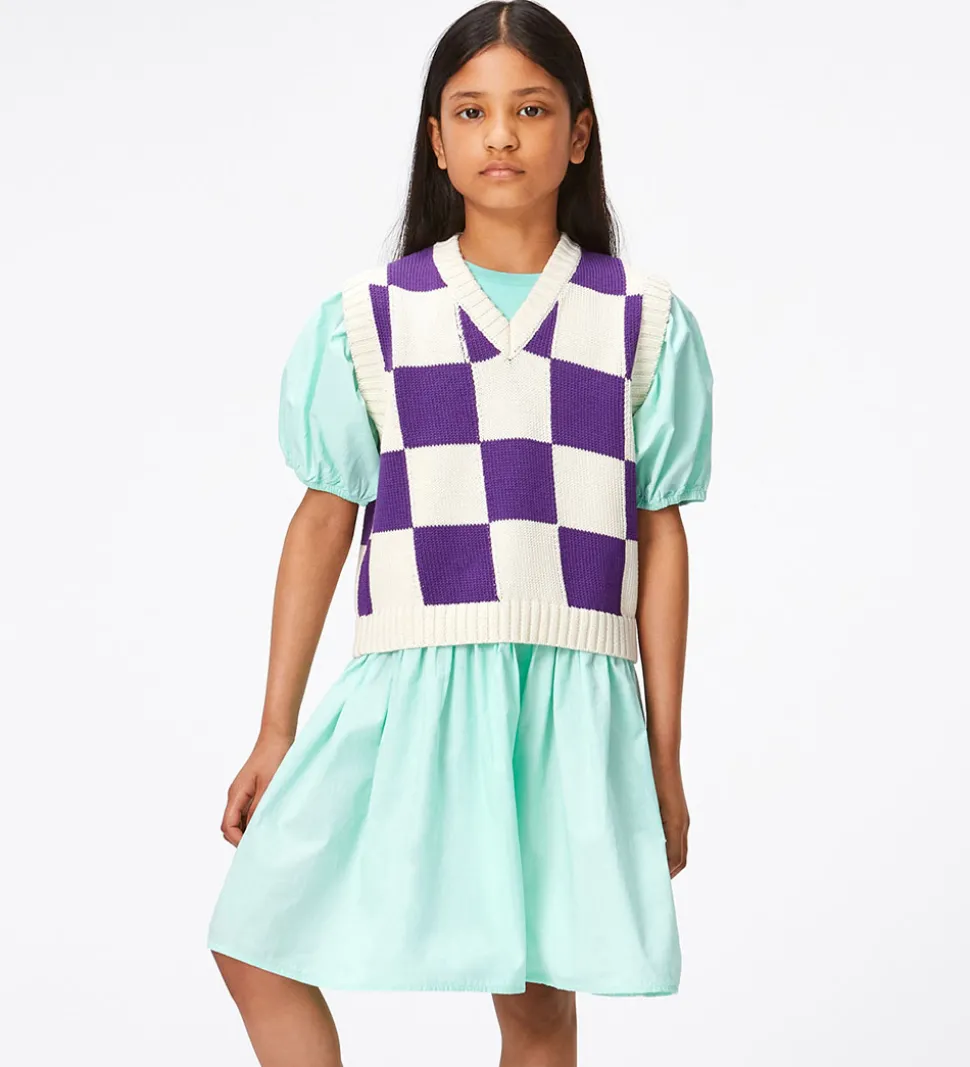 Molo Vest - Strik - Gitta - Purple Shell Check
