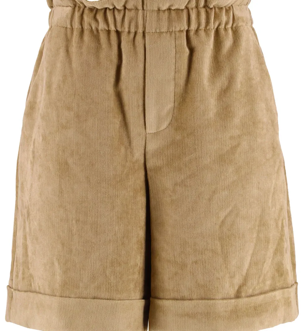 Moncler Shorts - Fløjl - Medium Beige