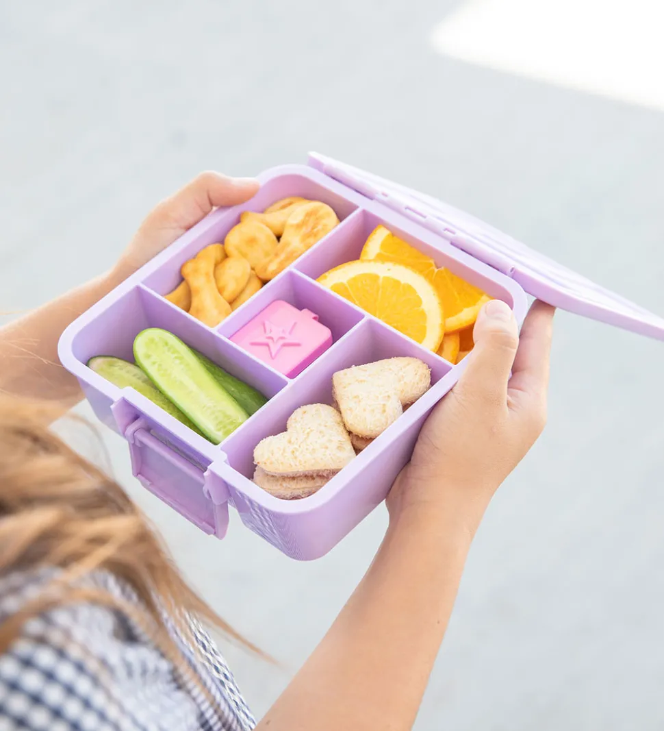 MontiiCo Madkasse m. 5 rum - Bento Five - 980 ml - Lilac