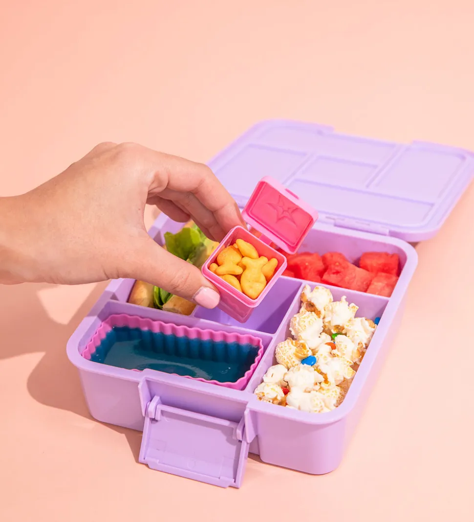 MontiiCo Madkasse m. 5 rum - Bento Five - 980 ml - Lilac