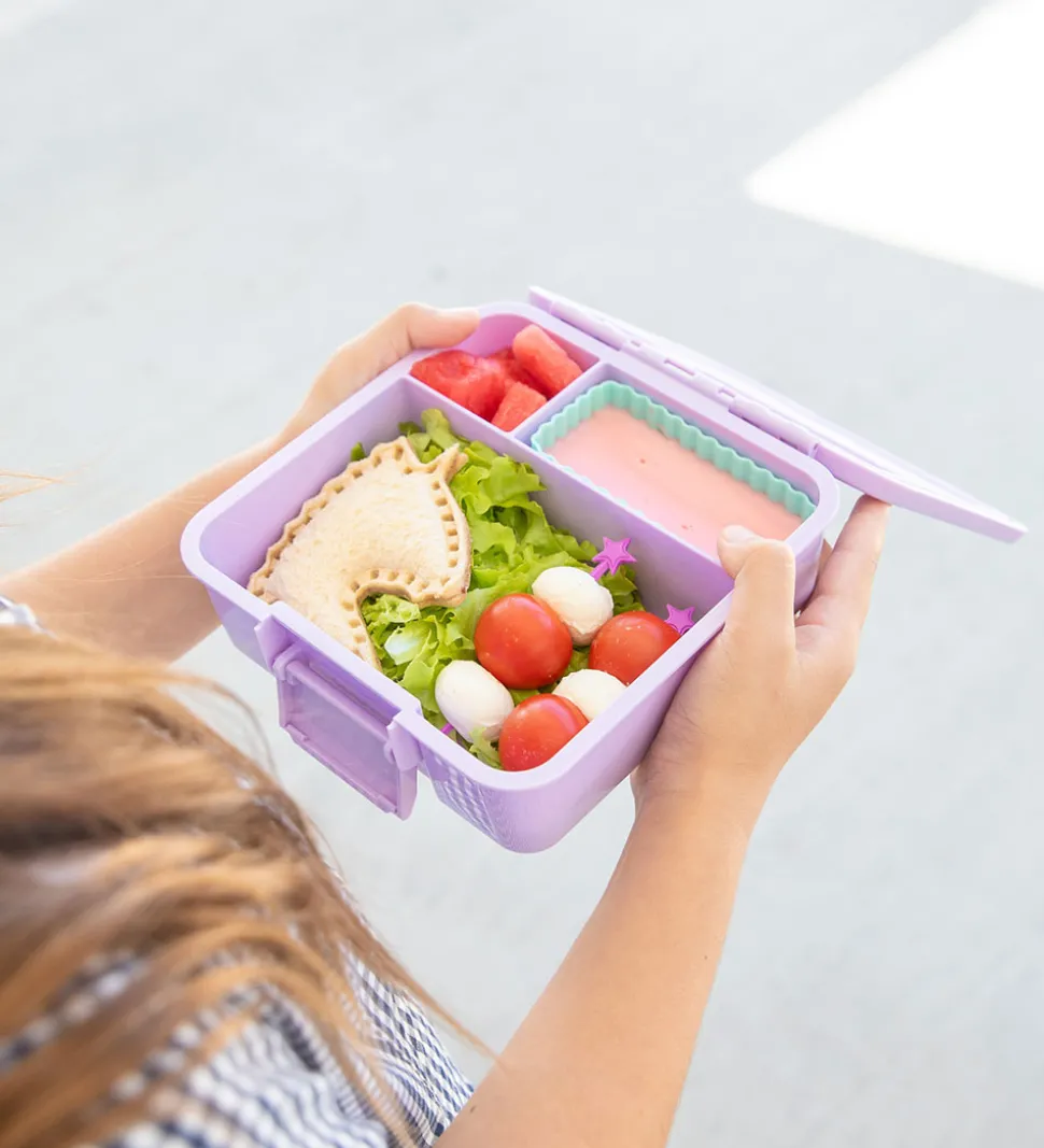 MontiiCo Madkasse m. 3. rum - Bento Three - 1 l - Lilac