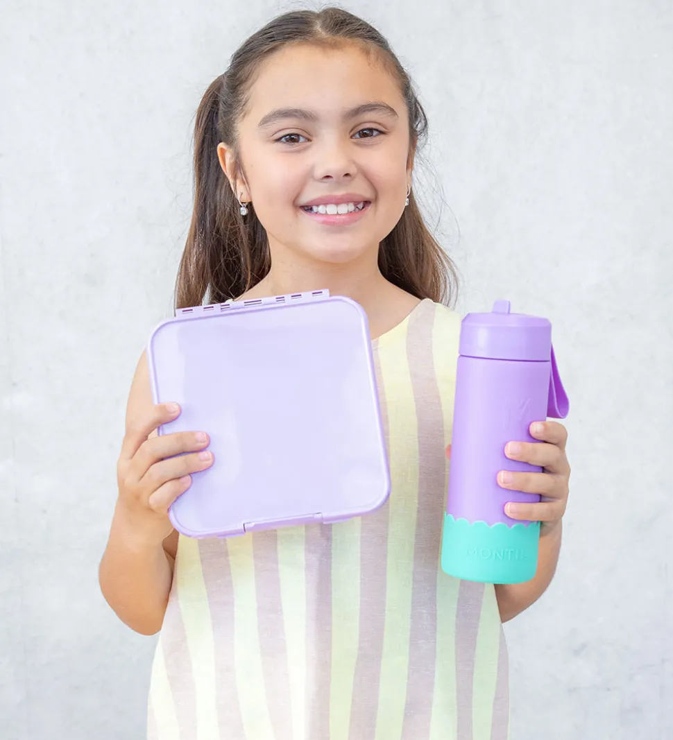 MontiiCo Madkasse m. 3. rum - Bento Three - 1 l - Lilac