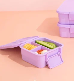 MontiiCo Snackboks m. 3 rum - Bento Two - 500 ml - Lilac