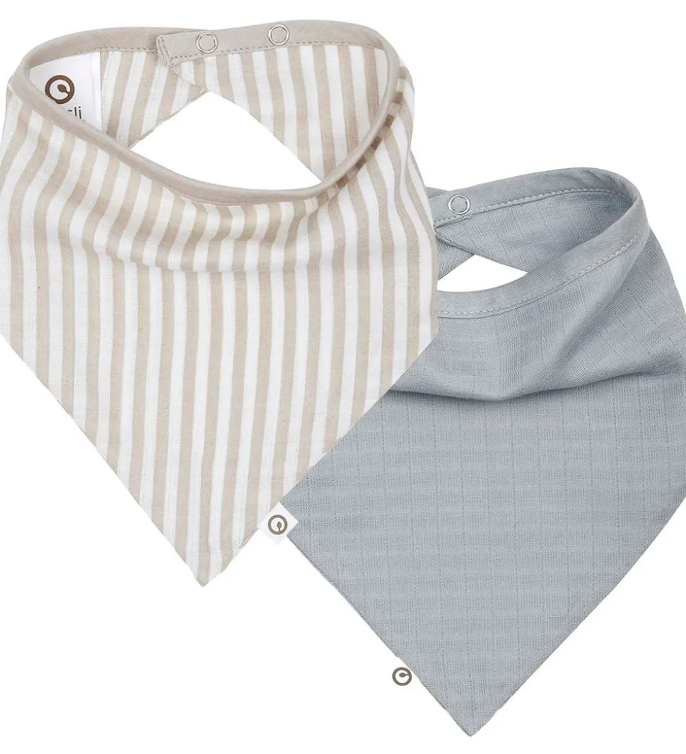 Müsli Savlesmække - Stripe Muslin - 2-pak - Balsam cream/Cashme