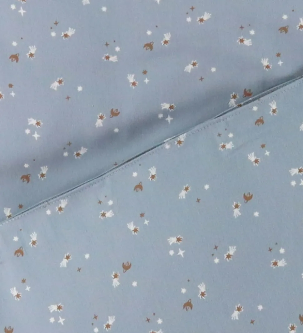Müsli Sengetøj - Baby - Stars - Jasmin Blue/Balsam Cream/Walnut