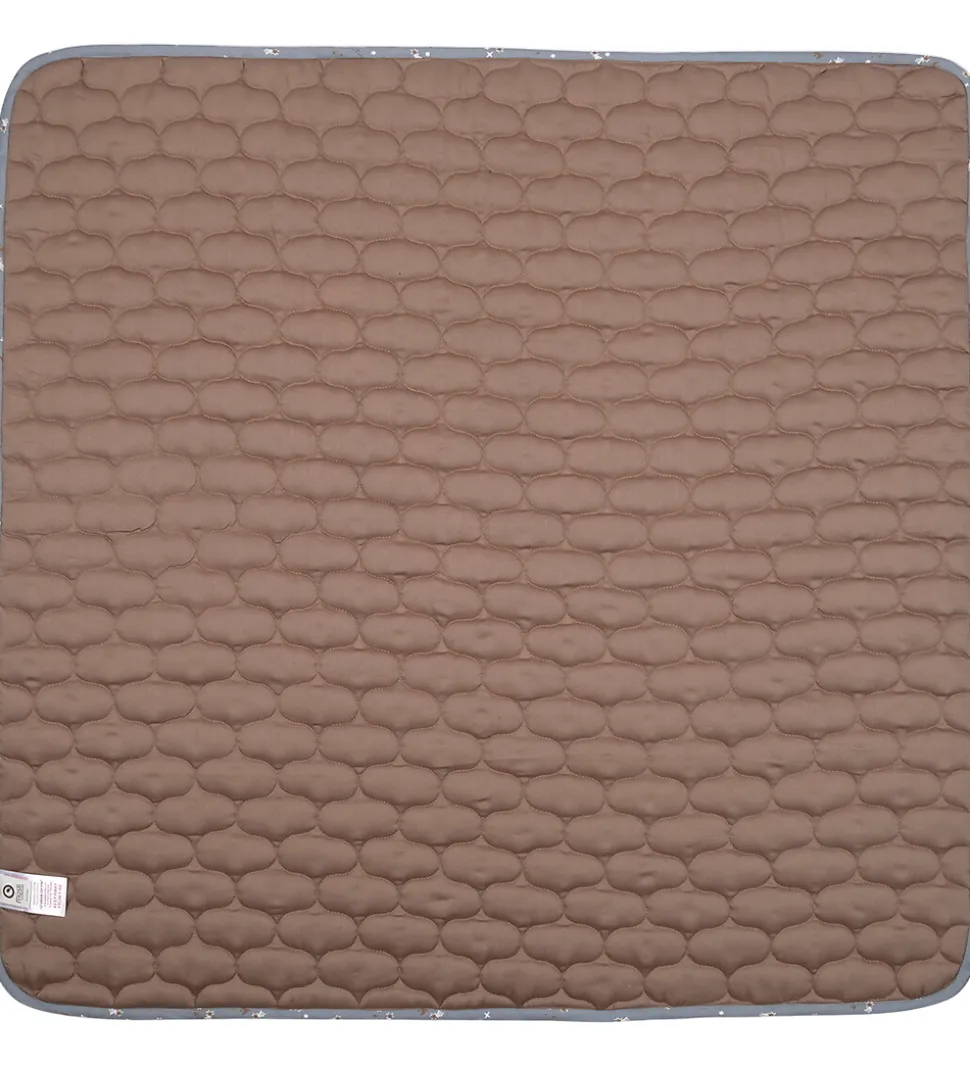 Müsli Tæppe - Quiltet - 90x90 cm - Stars - Jasmin Blue/Balsam Cr