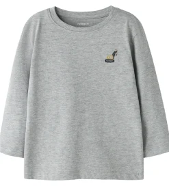 Name it Bluse - NmmVimpel - Grey Melange/Excavator