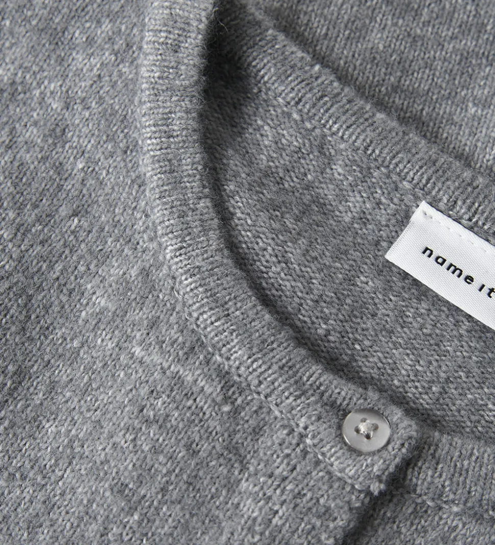 Name It Cardigan - Noos - Strik - NkfSaluna - Gråmeleret