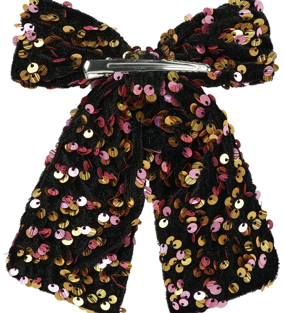 Name It Hårspænde m. Sløjfe - NkfRunica - Gold Colour m. Paliett