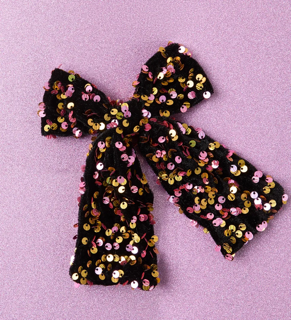 Name It Hårspænde m. Sløjfe - NkfRunica - Gold Colour m. Paliett