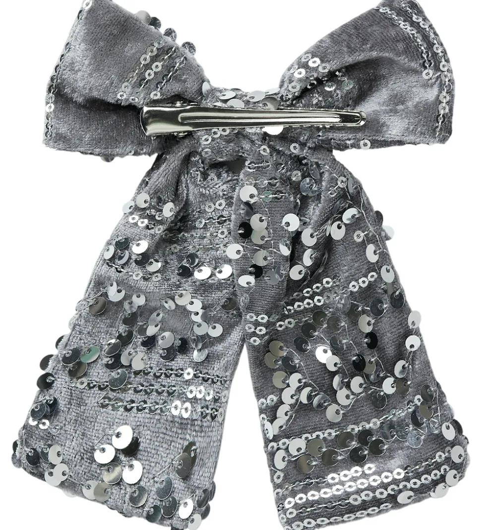 Name It Hårspænde m. Sløjfe - NkfRunica - Lava Smoke m. Paliette