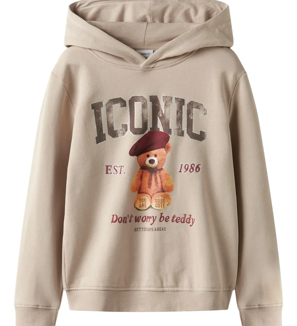 Name It Hættetrøje - NkfRycca - Cement