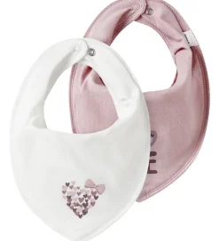 Name It Savlesmække - 2-pak - NbfYvette - Hvid/Rosa m. Print