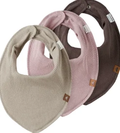 Name It Savlesmække - 3-pak - Rib - NbfYvette - Rosa/Beige/Brun