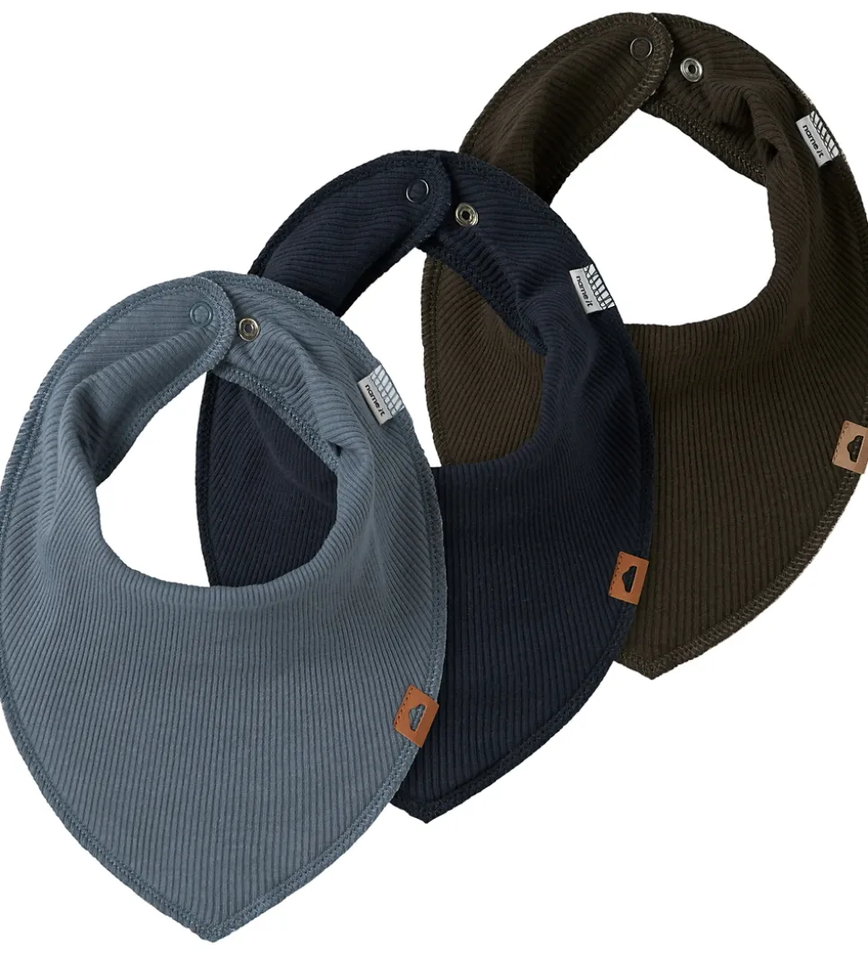 Name It Savlesmække - Rib - NbmYasim - 3-pak - Flint Stone/Navy