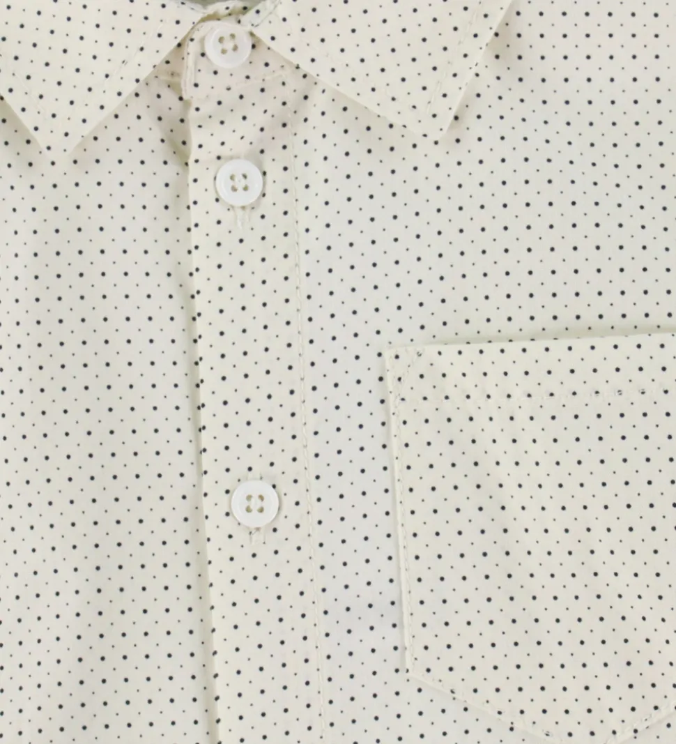 Name It Skjorte - NkmVilfred - Cloud Dancer/Dot Navy Blazer