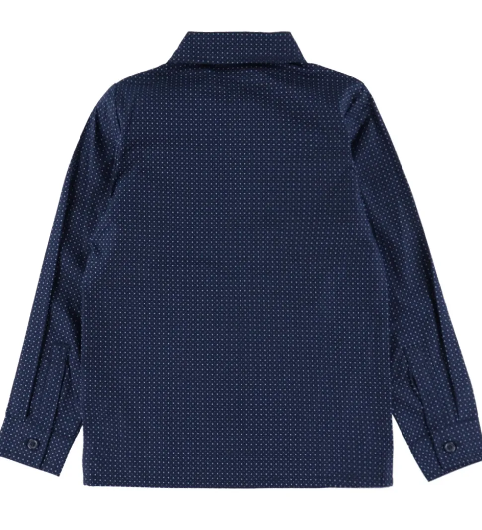 Name It Skjorte - NkmVilfred - Navy Blazer/Dot Kentucky Blue