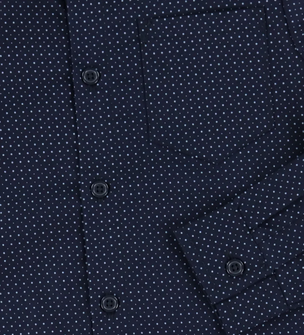 Name It Skjorte - NkmVilfred - Navy Blazer/Dot Kentucky Blue