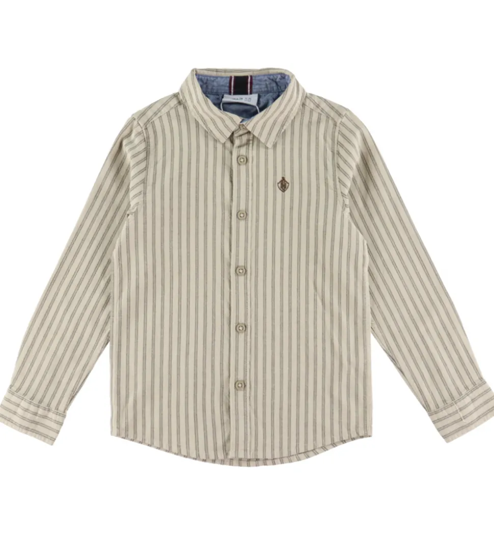 Name It Skjorte - NmmRekid - Island Fossil/Thin Stripe