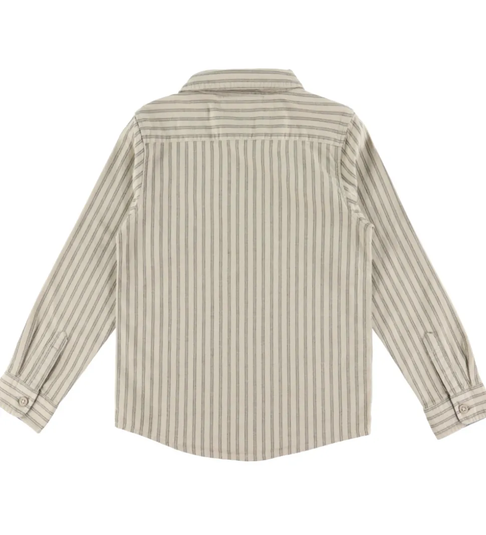 Name It Skjorte - NmmRekid - Island Fossil/Thin Stripe